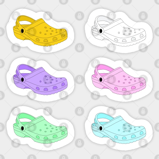 Assortment of Crocs Sticker by Gold Star Creative